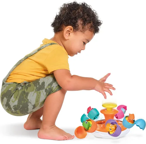 Vista 5 de Toomies Jurassic World Spin & Hatch Huevos de Dino – Juguetes de Dinosaurio para Juego de Desarrollo – 12m+
