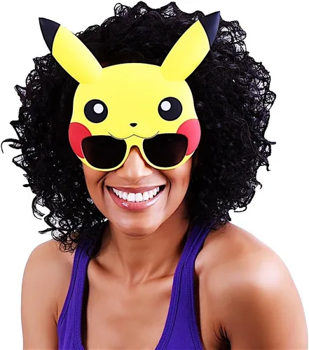 Vista 3 de Lentes de sol Sun Staches de Pokemon (Pikachu, Squirtle, Bulbasaur) , talla única , Amarillo