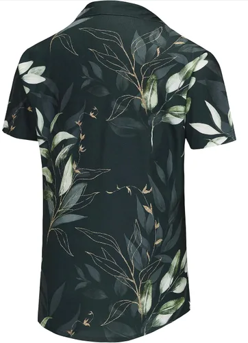 Vista 133 de KYKU - Camisa hawaiana funky para hombre, ropa tropical para vacaciones en Palm Beach