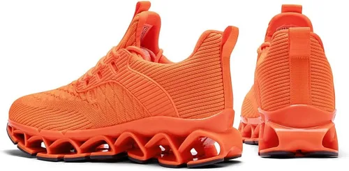 Vista 4 de Zapatos deportivos para hombre sin cordones para correr, caminar, tenis con cuchilla, informales, cómodos, antideslizantes, para el trabajo
