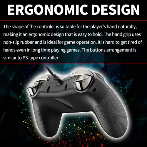 Vista 6 de IFYOO One Pro - Controlador de juegos de vapor para PC, mando de videojuegos USB con cable compatible con computadoraportátil (Windows 1087XP)
