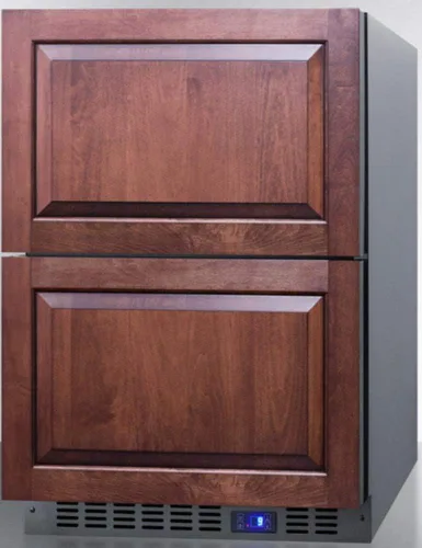 Vista 4 de Summit CL2R248 - Refrigerador integrado de 24 pulgadas de ancho con 2 cajones, sin escarcha, listo para panel (panel no incluido)