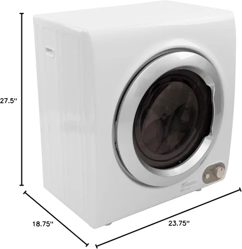 Vista 7 de Avanti Secadora de ropa compacta y portátil de carga frontal para lavandería, ajustes de secado automático y temporizado, antiarrugas, capacidad