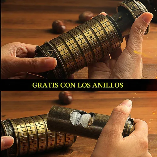 Vista 2 de Criptex miniatura del Código da Vinci para regalo de San Valentín, Navidad o cumpleaños