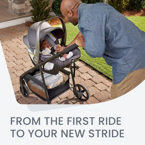 Vista 7 de Sistema de viaje para bebé Britax Willow Brook, conjunto de asiento de coche y cochecito con base Aspen, tecnología ClickTight, sistema RightSize