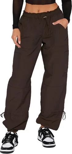 Vista 24 de DISCIPBUSH Pantalones cargo holgados para mujer, pantalones de paracaídas para mujer, pantalones rave, pantalones Y2K, trajes de festival para mujer