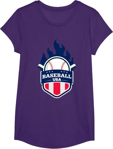 Vista 15 de Baseball USA Support the Team Shirt - Camiseta con la bandera de Estados Unidos, Blanco, S