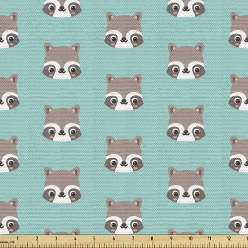 Vista 95 de Lunarable Tela de animales de The Yard, caras de gato y perro, mejores amigos, Bulldog Beagle, Labrador, Calico Kitty impresión, tela de satén