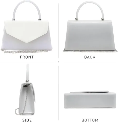 Vista 37 de Dasein Bolso de noche para mujer, embragues de fiesta, bolsos de boda, cóctel, baile de graduación, bolsos con purpurina esmerilada