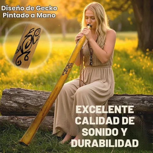 Vista 6 de Eucalyptus Yellowbox Didgeridoo, Boquilla de cera de abejas - 52" de largo - Acabado a mano - Llave de C-E