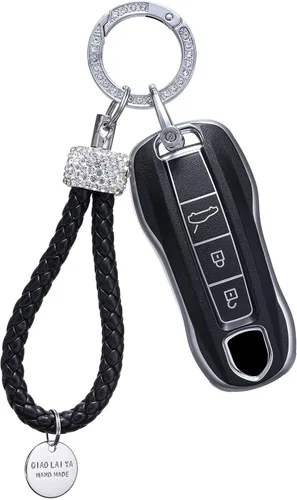 Vista 8 de Funda para llaves de coche adecuadas para Porsche Panamera 2010-2019 Cayenne 2011-2020 911 2013-2020 Macan 2014-2019 Boxster 2013-2016 Cayman