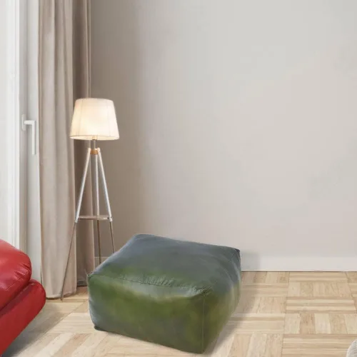 Vista 25 de Rugsotic Carpets Puf de cuero de cabra redondo hecho a mano ecológico negro – Puf de forma redonda, 14.0 in x 14.0 in x 14.0 in x 14.0 in, liso