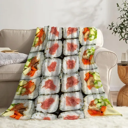 Vista 24 de Manta de Tiro de Tocino de Franela de Forro Polar Colcha de Aire Acondicionado Mejor Regalo Manta de Felpa Ligera y Acogedora para Sofá Silla