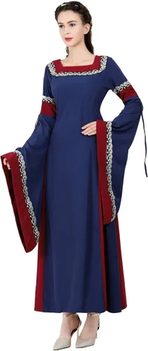 Vista 96 de Kranchungel - Vestidos renacentistas de estilo medieval/irlandés/campesino para mujer; disfraz de hada, para bailes