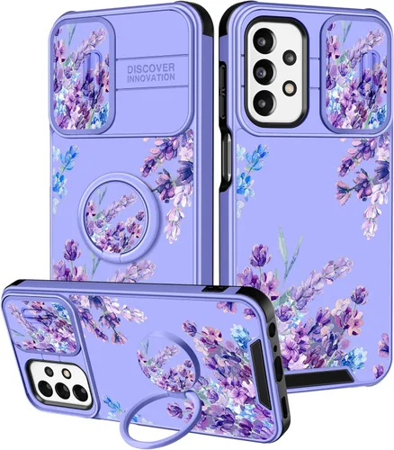 Vista 153 de Funda 2 en 1 para Samsung Galaxy S23 Ultra Flamingo para mujeres y niñas, diseño femenino de flamencos con cubierta deslizante para cámara y soporte