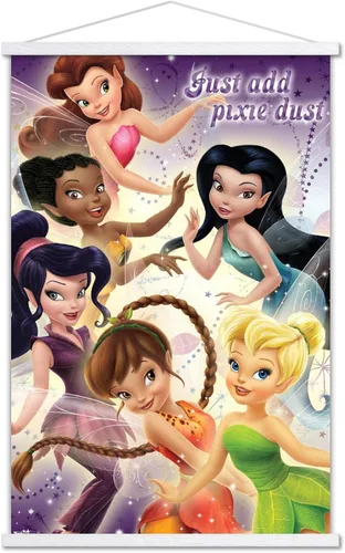 Vista 21 de Trends International Disney Tinker Bell - Póster de pared de hadas, 14.725 x 22.375 pulgadas, versión enmarcada de madera de granero Versión