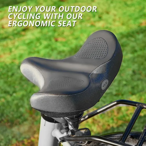 Vista 7 de YLG - Asiento de bicicleta de gran tamaño, cómodo asiento de bicicleta, sillín de repuesto de bicicleta con espuma viscoelástica, sillín