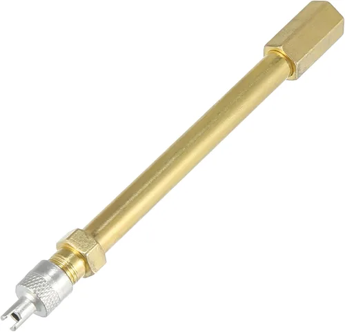 Vista 12 de X AUTOHAUX Adaptador de extensión de válvula de neumático automático de latón de 1.969 in/1.97 pulgadas de largo, extensor de vástago de neumático