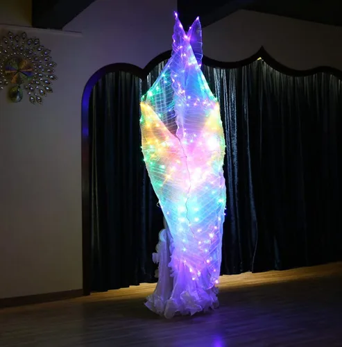Vista 4 de Isis Wings - Disfraz de luces LED con luces brillantes capa de carnaval para EDC