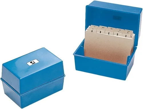 Vista 2 de Q-Connect Caja de índice de tarjetas de 8x5 pulgadas - Negro