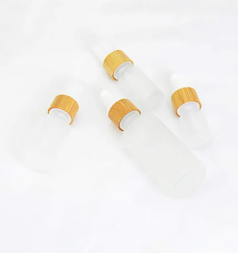 Vista 5 de 4 botellas de loción de vidrio esmerilado, botellas de bomba de viaje, dispensador de crema cosmética, botella dispensadora para loción, mezclas
