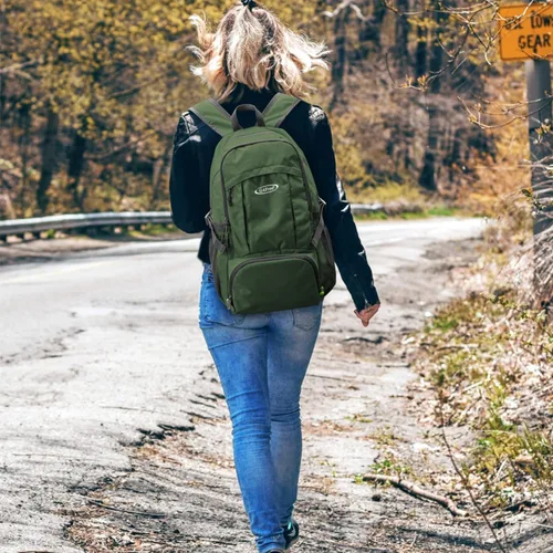 Vista 8 de G4Free - Mochila para senderismo ligera y plegable de 40L, mochila de viaje impermeable para el día a día Water-Resistant Polyamide
