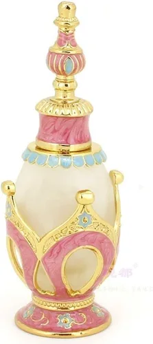 Vista 16 de 1 botella de perfume de metal antiguo de 3/0.5 fl oz de estilo árabe aceites esenciales con gotero (color : B 0.5 fl oz)