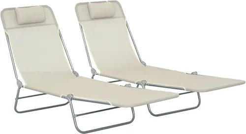 Vista 11 de Outsunny - Silla tumbona plegable, respaldo reclinable, color negro