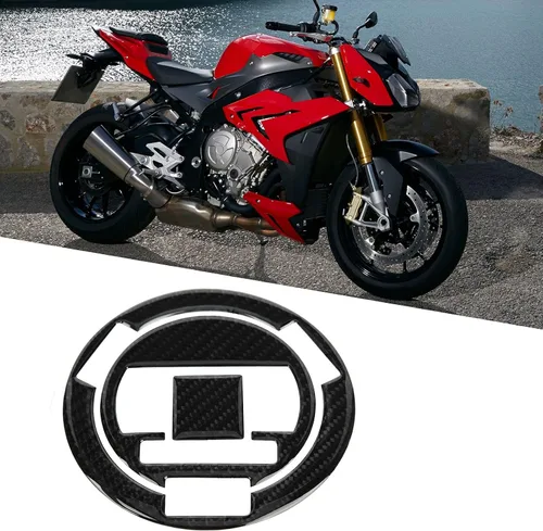 Vista 3 de Almohadilla de gas de gel para motocicleta, calcomanía de fibra de carbono para R1200GS F800GS S1000R F800GS F650GS (Twin) Laminación de calcomanías