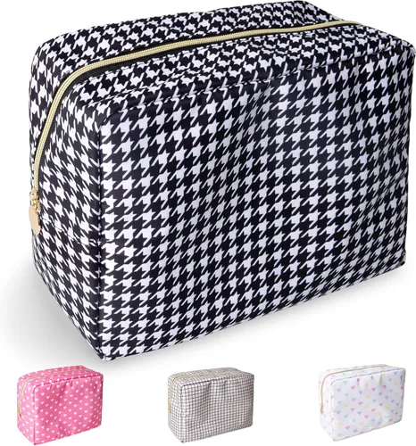 Vista 103 de izuzta Nylon Lager Pequeño Slim Mini Maquillaje Bolsa Organizador, Beige, Viajes
