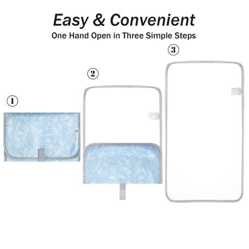 Vista 5 de Cambiador portátil para bebé – Cambiador de pañales impermeable – Cambiador compacto para bebé – Cambiador de pañales de viaje – Cambiador plegable