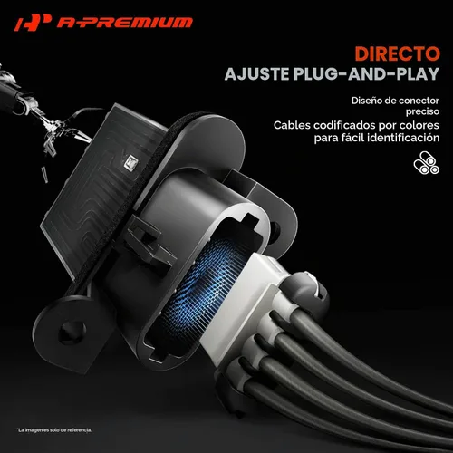Vista 8 de A-Premium Resistencia del motor del ventilador de HVAC delantero con conector de 3 pines