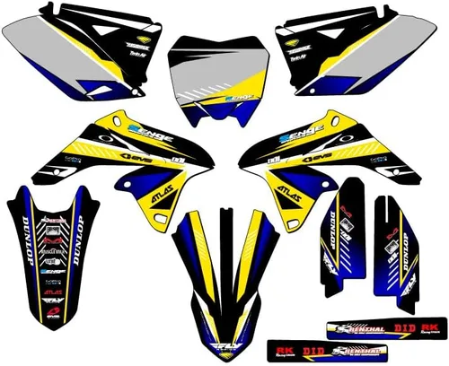 Vista 9 de 2010-2018 RMZ 250 Surge Black Senge Kit de base gráfica compatible con Suzuki