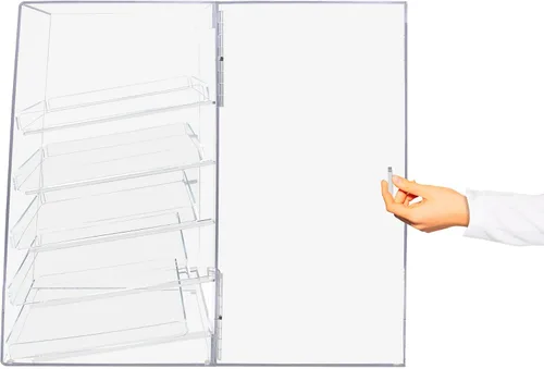 Vista 5 de Acrílico Pastelería Panadería Donut Bagels Cookie Display Case w/5 bandejas