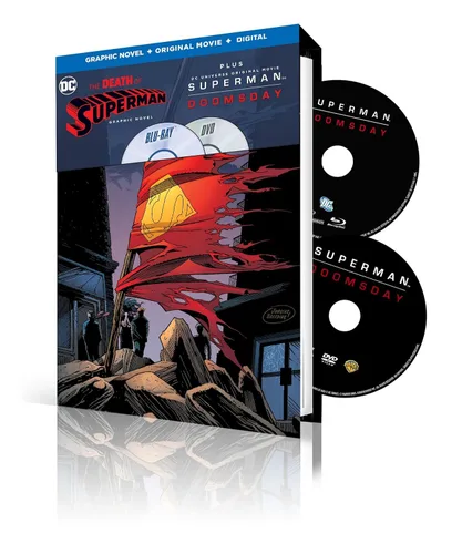 Vista 3 de Superman Doomsday with Death of Superman Graphic Novel updated Blu-rayDVDUV