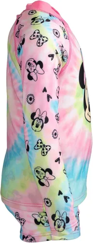 Vista 6 de Disney Minnie Mouse - Conjunto de traje de baño con protección UPF 50+ y pantalones cortos de natación para bebés y niños grandes