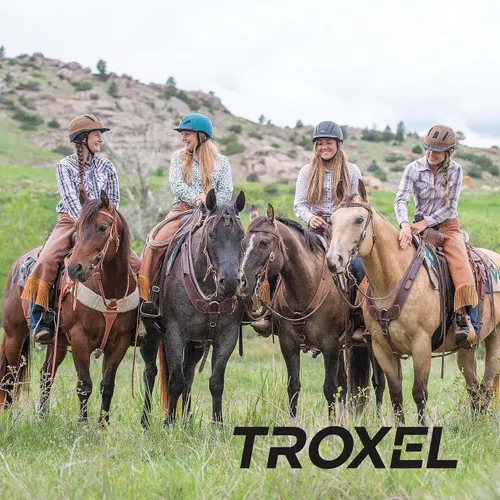 Vista 5 de Troxel Sierra Rugged Horse Riding Helmet, Low-Profile, Self-Adjustable Design, Safety Horseback Riding Gear Marrón