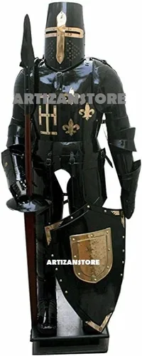 Vista 2 de ARTIZANSTORE Traje medieval de caballero de armadura vintage combate adulto Cosplay traje de cuerpo completo de armadura Artículo de regalo Armadura