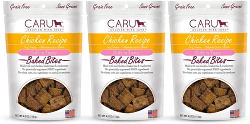 Vista 8 de Caru Soft 'n Tasty Baked Bites - Golosinas para perros, receta de cocodrilo, 3.5 onzas