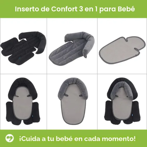 Vista 8 de COOLBEBE Soporte 3 en 1 mejorado para el cuerpo del bebé para recién nacido, bebé, niño pequeño - Almohadilla de cojín de inserción para asiento