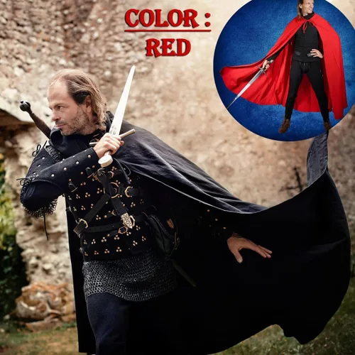 Vista 3 de Mythrojan Capa de lona "Adventurer" 100% algodón, cabo medieval Viking Knight SCA LARP