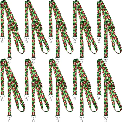 Vista 8 de Highergo 20 cordones de fútbol, sóftbol, baloncesto, fútbol, llaveros para identificación, cartera, tarjetero, soporte para llaves, cordones