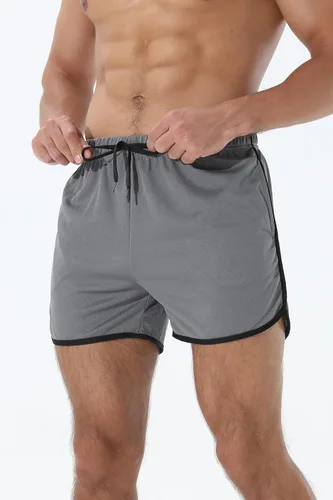 Vista 2 de Suwangi Pantalones cortos de correr para hombre, de 3 pulgadas, de secado rápido, para hombres, pantalones cortos deportivos de respiración