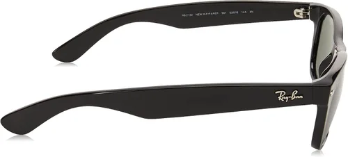 Vista 3 de Ray-Ban NEW WAYFARER - Lentes de marco negro verde cristal de 2047in no polarizadas Negro
