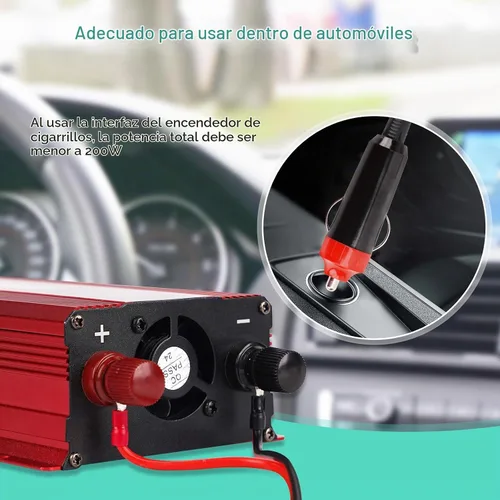 Vista 5 de nomal Inversor de corriente para automóvil de 1200 W, convertidor de CC de 12 V a 110 V CA con pantalla LCD y salidas de CA, inversor de 12 voltios