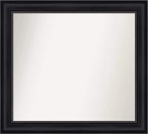 Vista 333 de Amanti Art Espejo personalizado, espejo de baño negro Astor, espejo de pared o espejo de tocador de baño sobre el fregadero (25 x 25 pulgadas)