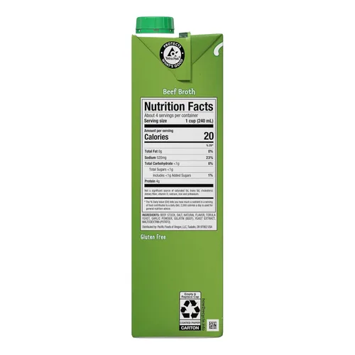 Vista 3 de Pacific Foods - Caldo de res, caja de 32 onzas