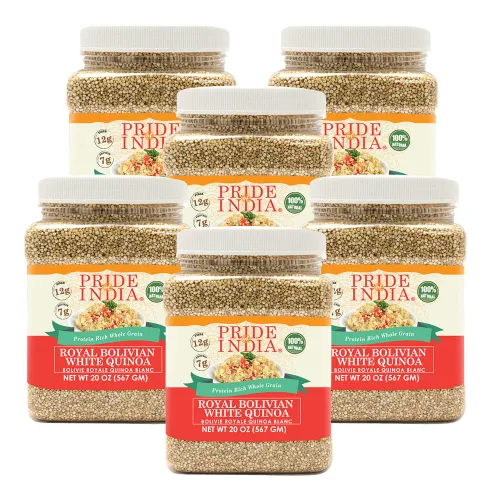 Vista 19 de Pride Of India - Quinua real roja natural - 100% boliviana de grado superior rico en proteínas de grano entero, tarro de 1.5 libras (24oz)