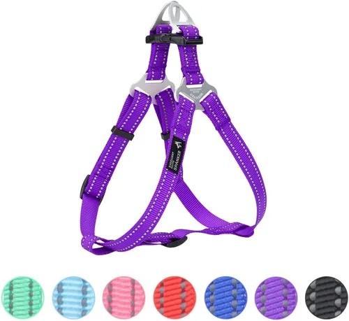 Vista 11 de EXCELLENT ELITE SPANKER Arnés sin tirones ajustable de nailon fácil de poner, correa para el pecho con reflectante y anillo de correa para perros