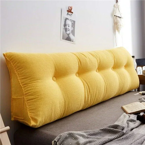 Vista 3 de Cojín triangular de cuña para respaldo de cama, almohada de apoyo de posicionamiento, almohada de lectura para sofá cama, oficina, almohadilla